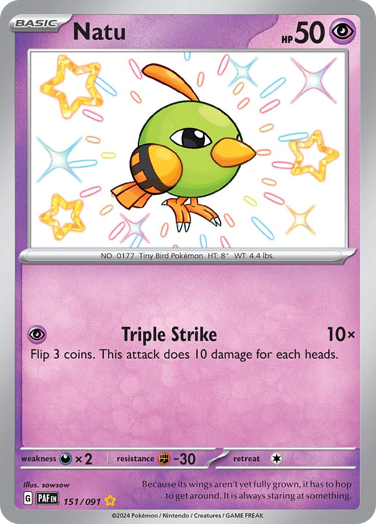 Natu (151/091) [Scarlet & Violet: Paldean Fates] | Exor Games Summserside