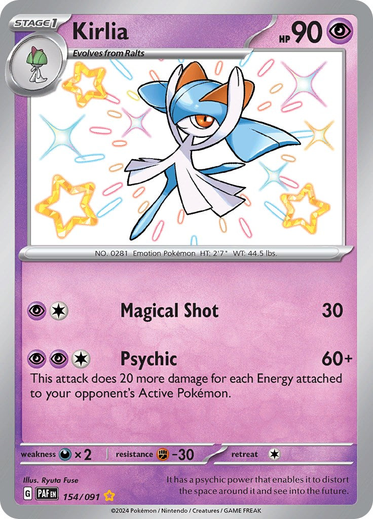 Kirlia (154/091) [Scarlet & Violet: Paldean Fates] | Exor Games Summserside