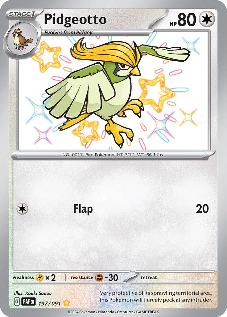 Pidgeotto (197/091) [Scarlet & Violet: Paldean Fates] | Exor Games Summserside