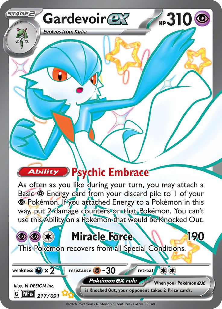 Gardevoir ex (217/091) [Scarlet & Violet: Paldean Fates] | Exor Games Summserside