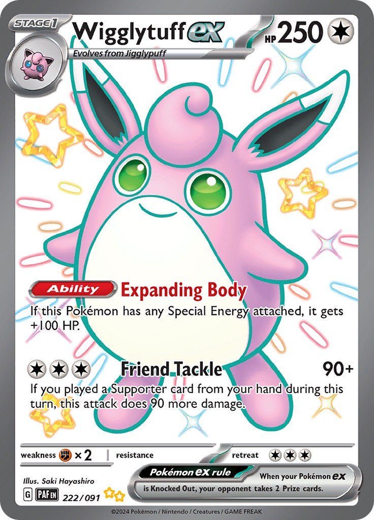 Wigglytuff ex (222/091) [Scarlet & Violet: Paldean Fates] | Exor Games Summserside