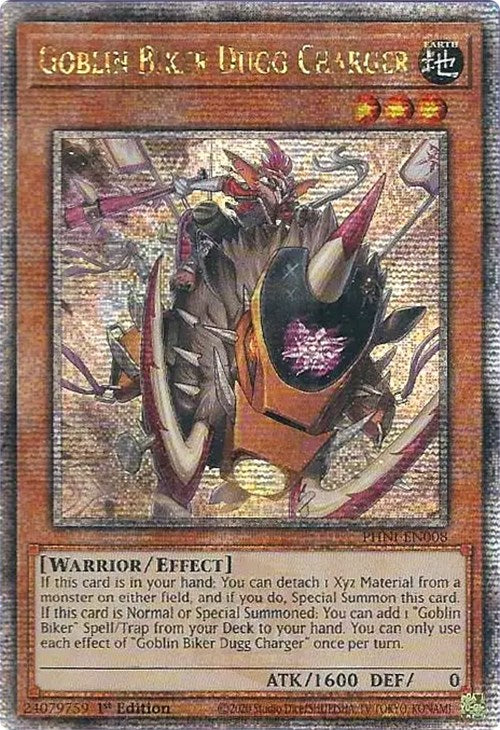 Goblin Biker Dugg Charger [PHNI-EN008] Quarter Century Secret Rare | Exor Games Summserside