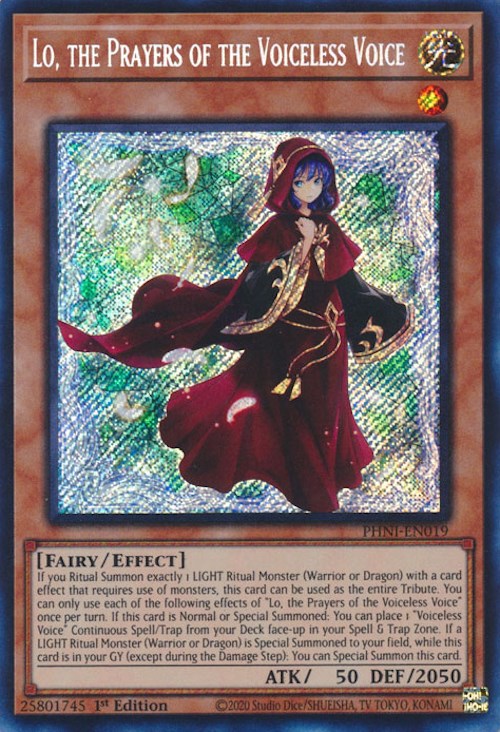 Lo, the Prayers of the Voiceless Voice [PHNI-EN019] Secret Rare | Exor Games Summserside