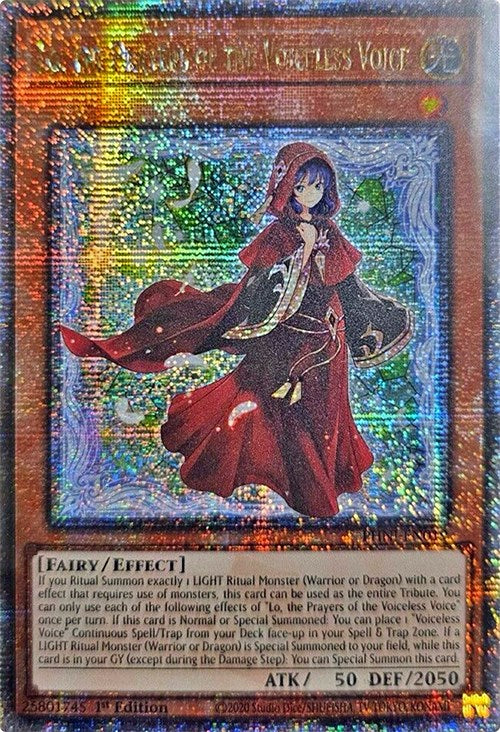 Lo, the Prayers of the Voiceless Voice [PHNI-EN019] Quarter Century Secret Rare | Exor Games Summserside