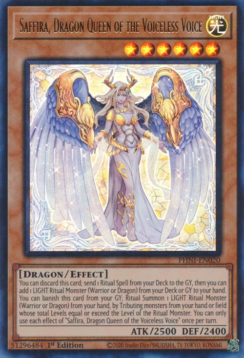 Saffira, Dragon Queen of the Voiceless Voice [PHNI-EN020] Ultra Rare | Exor Games Summserside