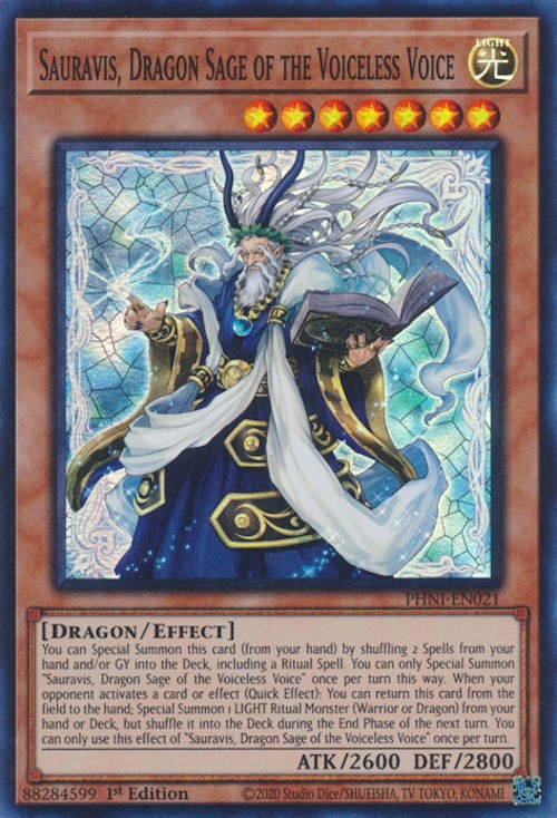 Sauravis, Dragon Sage of the Voiceless Voice [PHNI-EN021] Super Rare | Exor Games Summserside