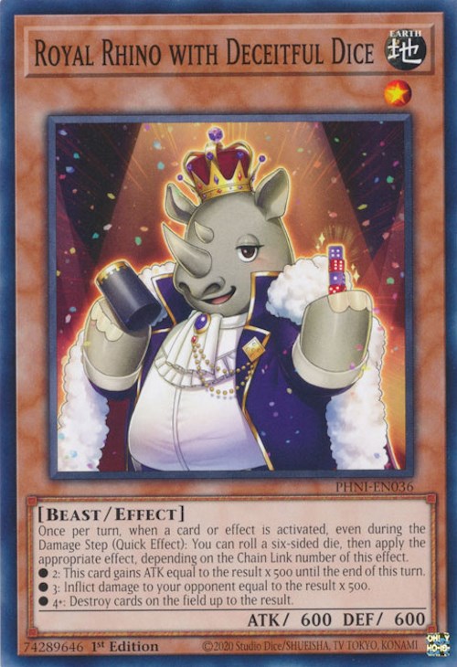 Royal Rhino with Deceitful Dice [PHNI-EN036] Common | Exor Games Summserside