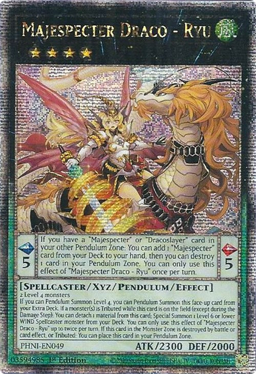 Majespecter Draco - Ryu [PHNI-EN049] Quarter Century Secret Rare | Exor Games Summserside