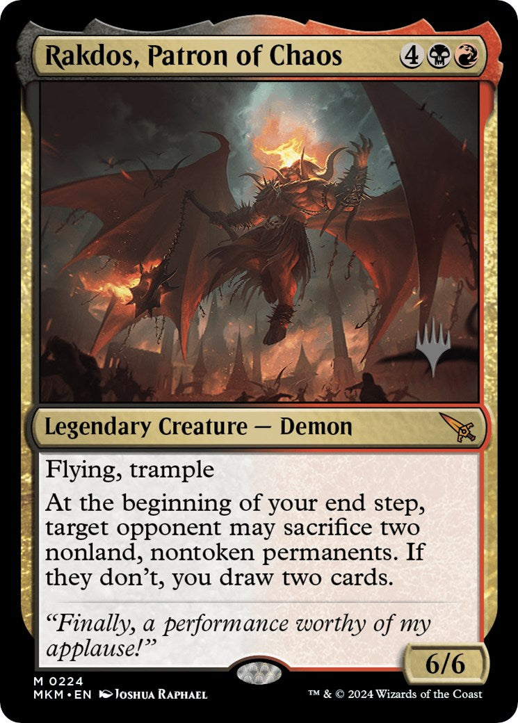 Rakdos, Patron of Chaos (Promo Pack) [Murders at Karlov Manor Promos] | Exor Games Summserside