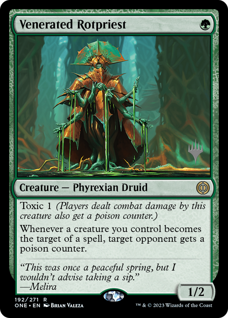 Venerated Rotpriest (Promo Pack) [Phyrexia: All Will Be One Promos] | Exor Games Summserside