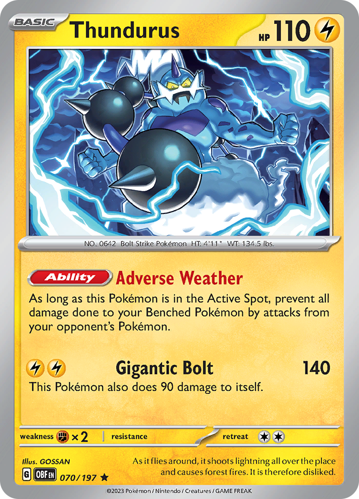 Thundurus (070/197) [Scarlet & Violet: Obsidian Flames] | Exor Games Summserside