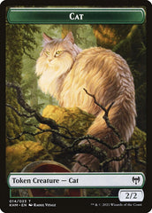 Human Warrior // Cat Double-Sided Token [Kaldheim Tokens] | Exor Games Summserside
