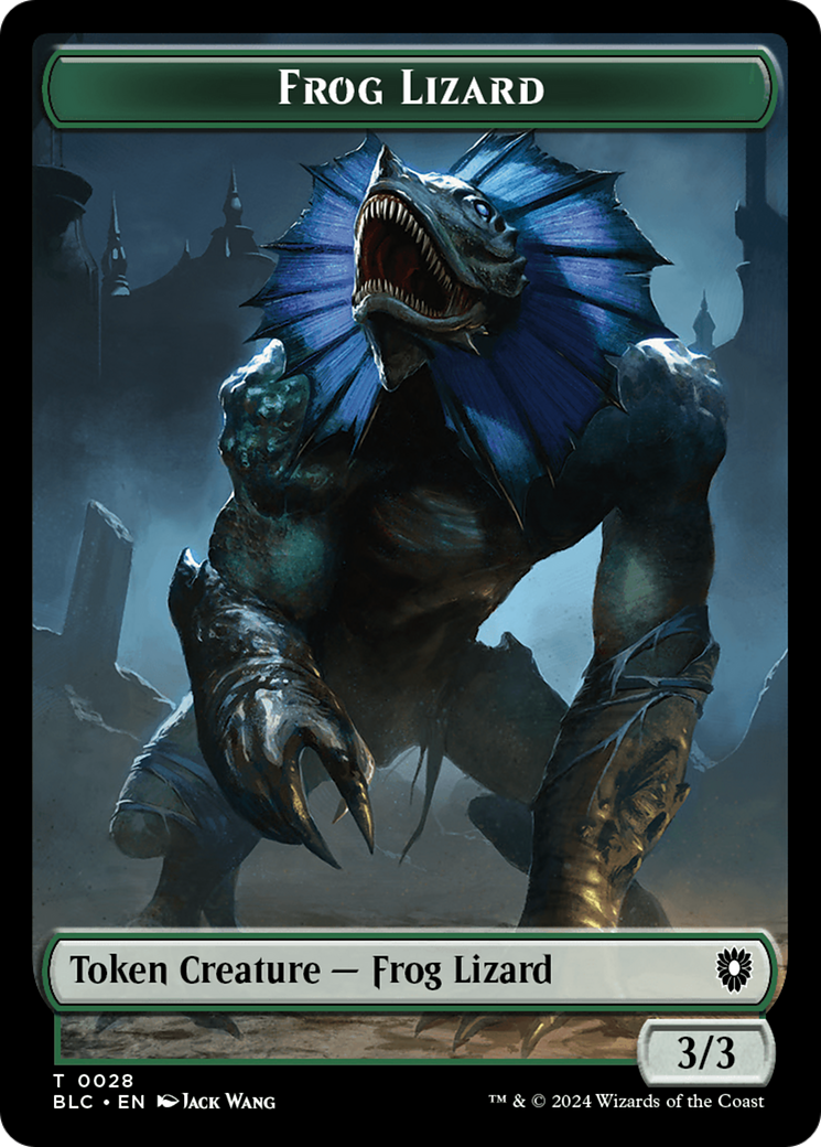 Storm Crow // Frog Lizard Double-Sided Token [Bloomburrow Commander Tokens] | Exor Games Summserside