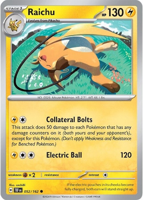 Raichu (052/162) [Scarlet & Violet: Temporal Forces] | Exor Games Summserside