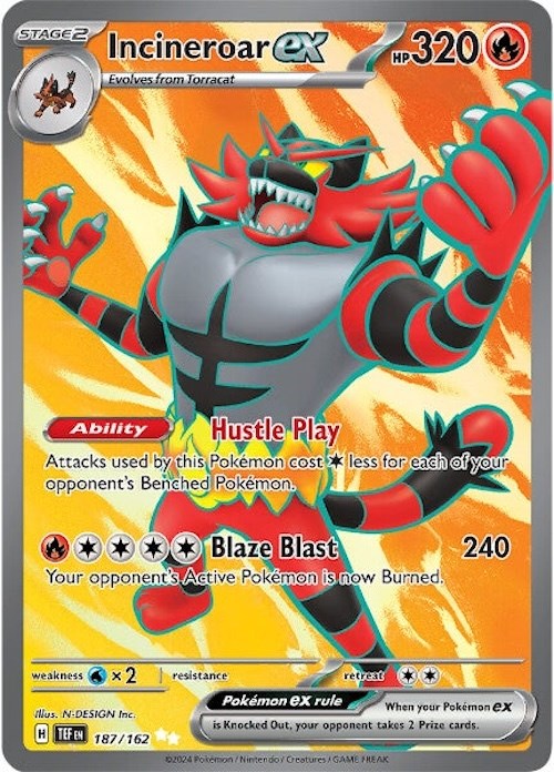 Incineroar ex (187/162) [Scarlet & Violet: Temporal Forces] | Exor Games Summserside