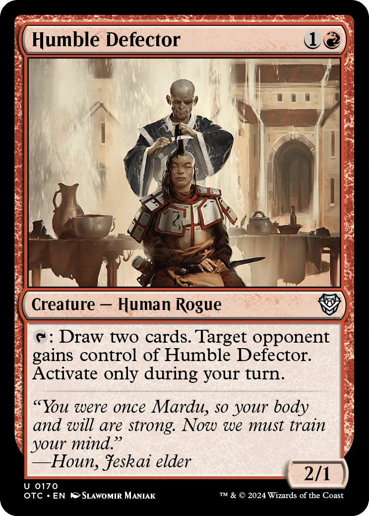 Humble Defector [Outlaws of Thunder Junction Commander] | Exor Games Summserside