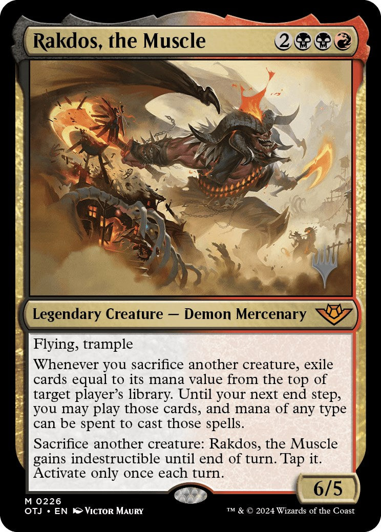 Rakdos, the Muscle (Promo Pack) [Outlaws of Thunder Junction Promos] | Exor Games Summserside