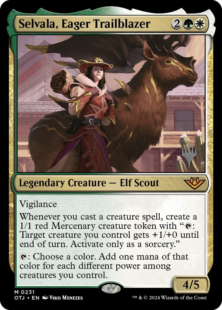 Selvala, Eager Trailblazer (Promo Pack) [Outlaws of Thunder Junction Promos] | Exor Games Summserside