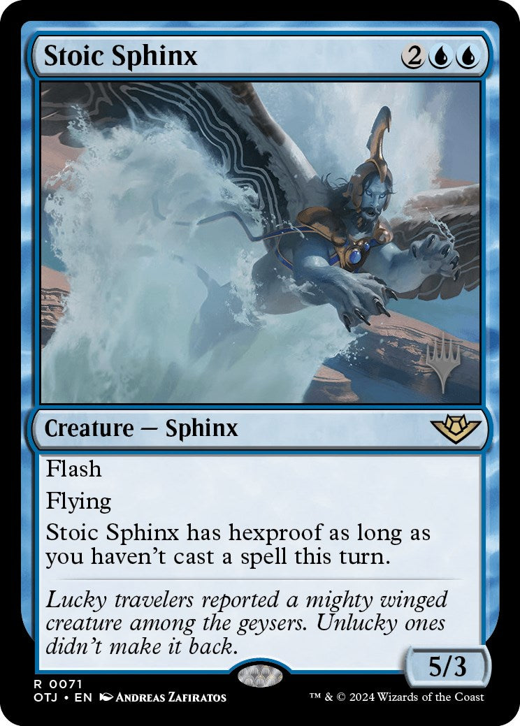 Stoic Sphinx (Promo Pack) [Outlaws of Thunder Junction Promos] | Exor Games Summserside