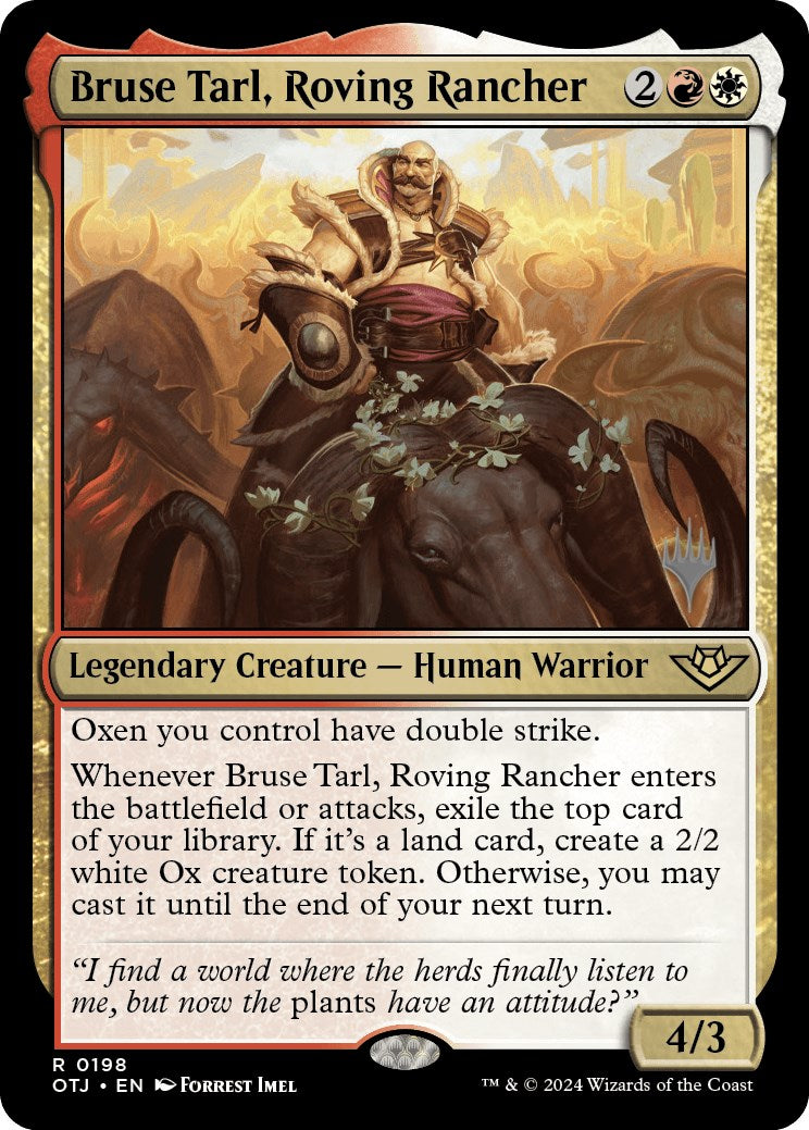 Bruse Tarl, Roving Rancher (Promo Pack) [Outlaws of Thunder Junction Promos] | Exor Games Summserside