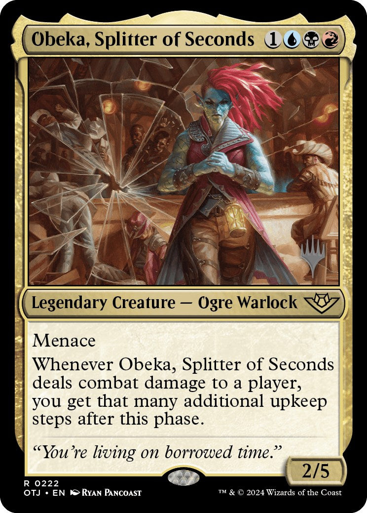 Obeka, Splitter of Seconds (Promo Pack) [Outlaws of Thunder Junction Promos] | Exor Games Summserside