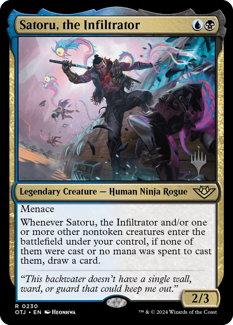 Satoru, the Infiltrator (Promo Pack) [Outlaws of Thunder Junction Promos] | Exor Games Summserside