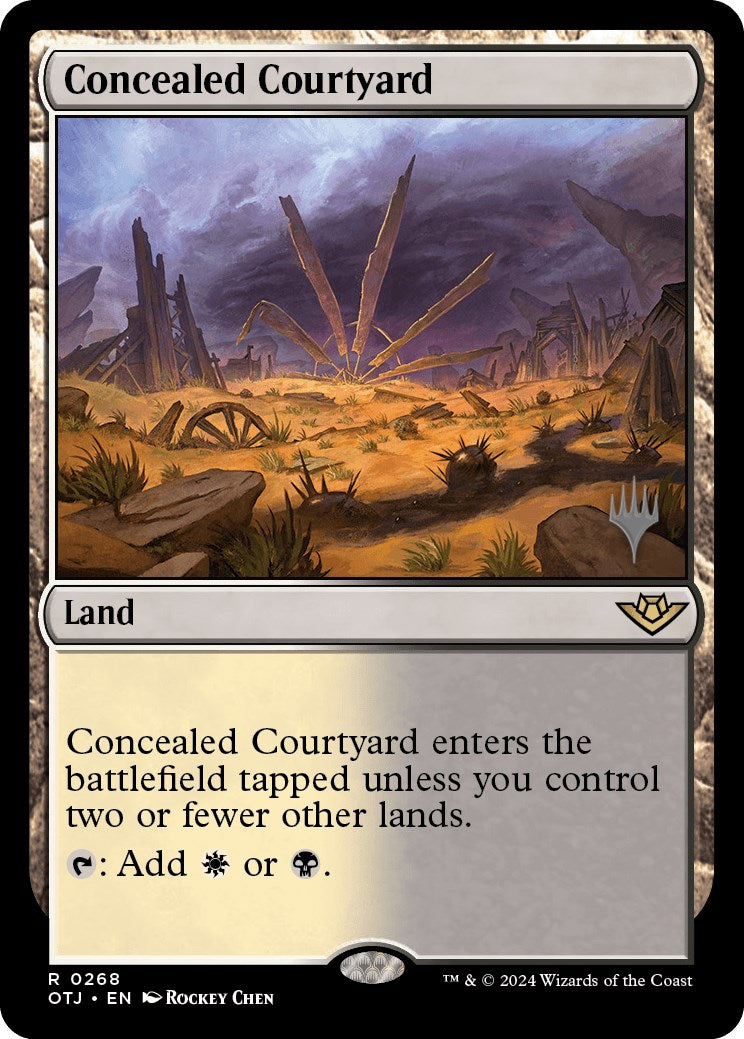 Concealed Courtyard (Promo Pack) [Outlaws of Thunder Junction Promos] | Exor Games Summserside