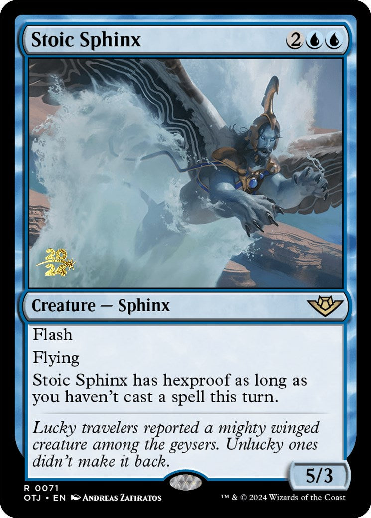 Stoic Sphinx [Outlaws of Thunder Junction Prerelease Promos] | Exor Games Summserside