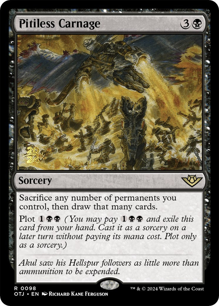 Pitiless Carnage [Outlaws of Thunder Junction Prerelease Promos] | Exor Games Summserside