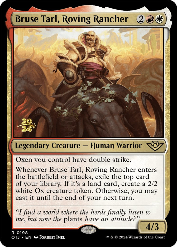 Bruse Tarl, Roving Rancher [Outlaws of Thunder Junction Prerelease Promos] | Exor Games Summserside