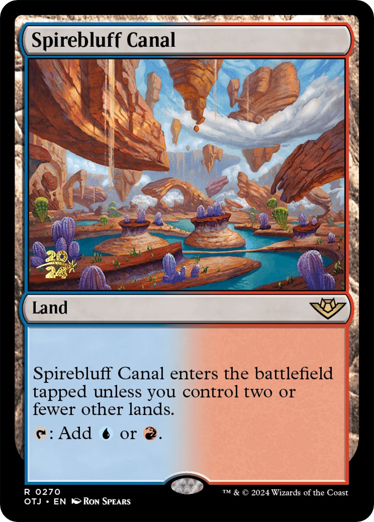 Spirebluff Canal (OTJ) [Outlaws of Thunder Junction Prerelease Promos] | Exor Games Summserside