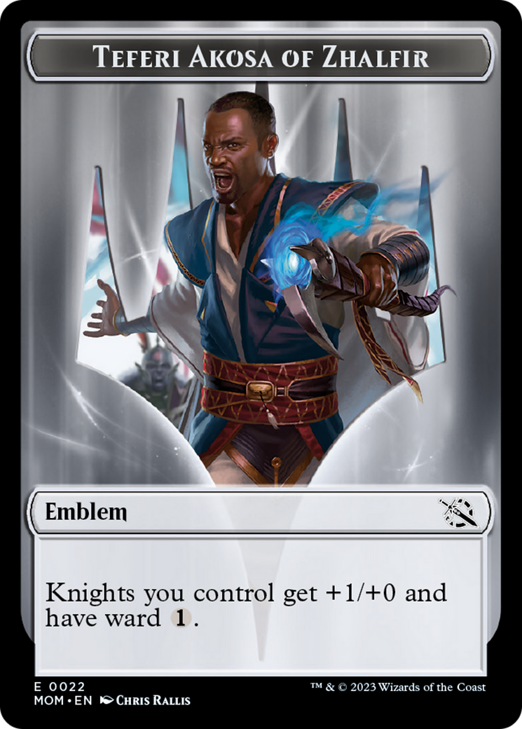 Soldier // Teferi Akosa of Zhalfir Emblem Double-Sided Token [March of the Machine Tokens] | Exor Games Summserside