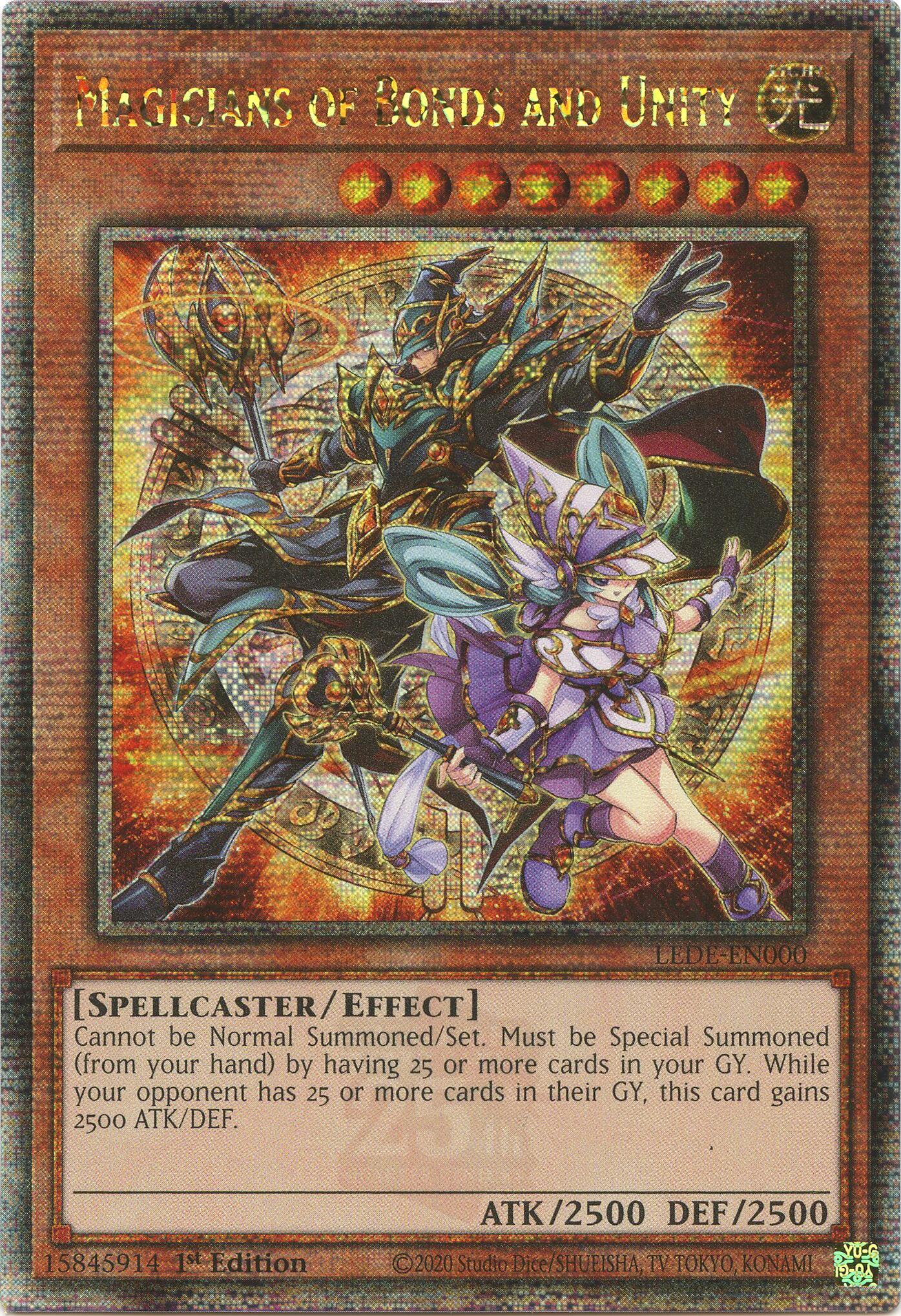 Magicians of Bonds and Unity [LEDE-EN000] Quarter Century Secret Rare | Exor Games Summserside