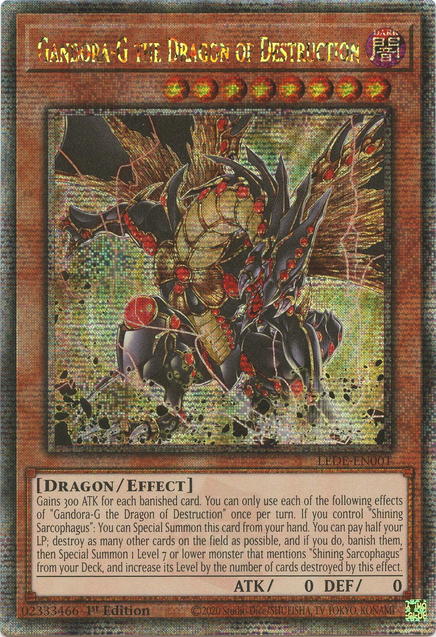 Gandora-G the Dragon of Destruction [LEDE-EN001] Quarter Century Secret Rare | Exor Games Summserside