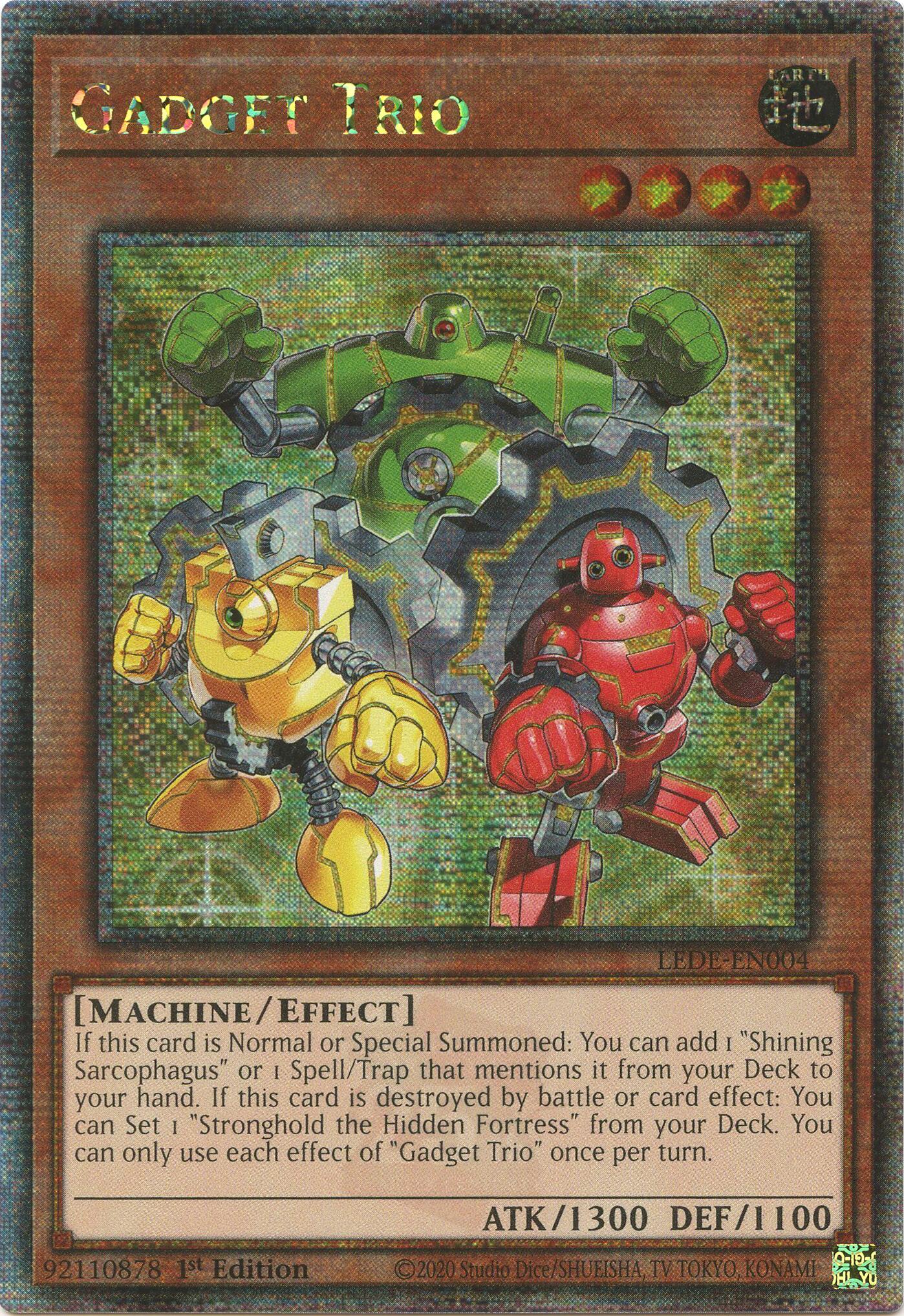 Gadget Trio [LEDE-EN004] Quarter Century Secret Rare | Exor Games Summserside