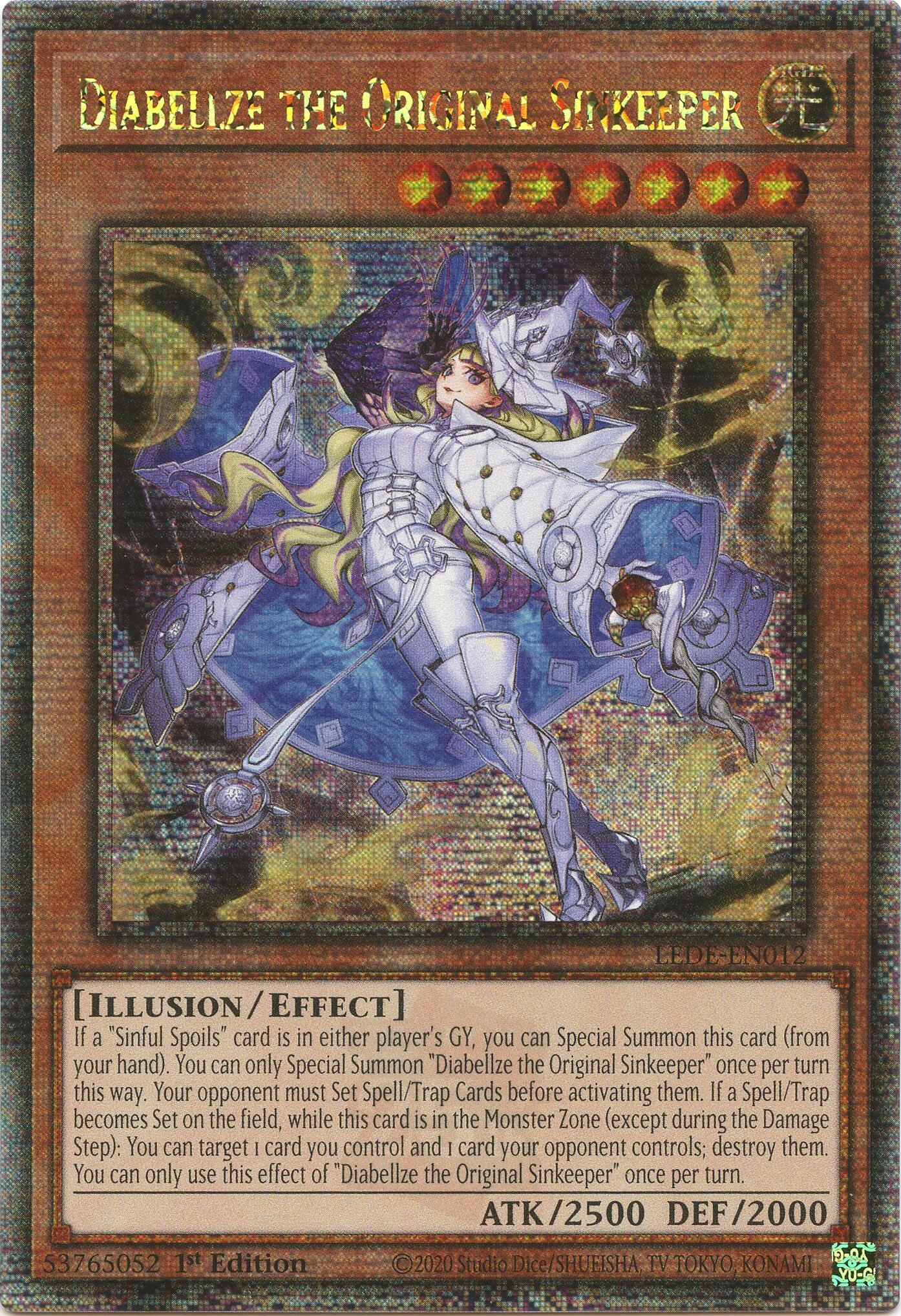 Diabellze the Original Sinkeeper [LEDE-EN012] Quarter Century Secret Rare | Exor Games Summserside