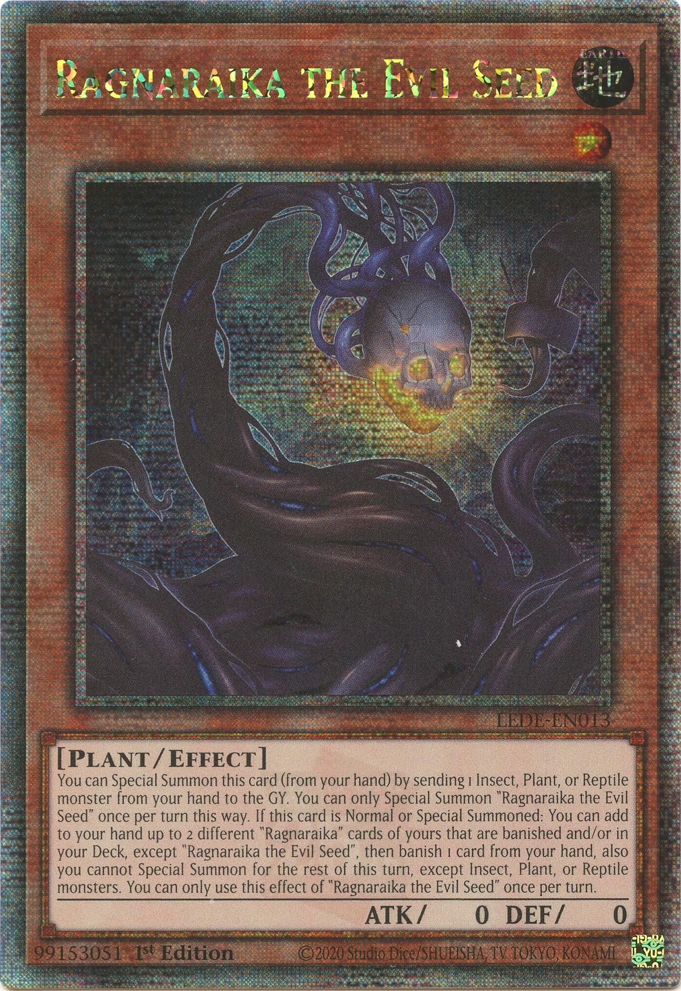 Ragnaraika the Evil Seed [LEDE-EN013] Quarter Century Secret Rare | Exor Games Summserside