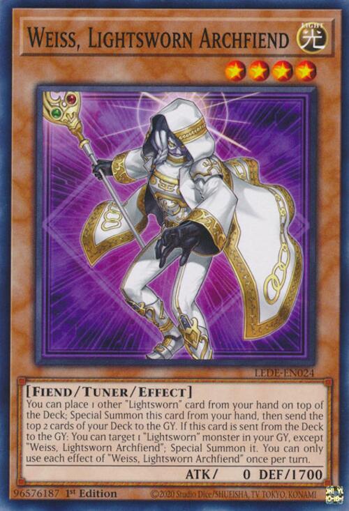 Weiss, Lightsworn Archfiend [LEDE-EN024] Common | Exor Games Summserside