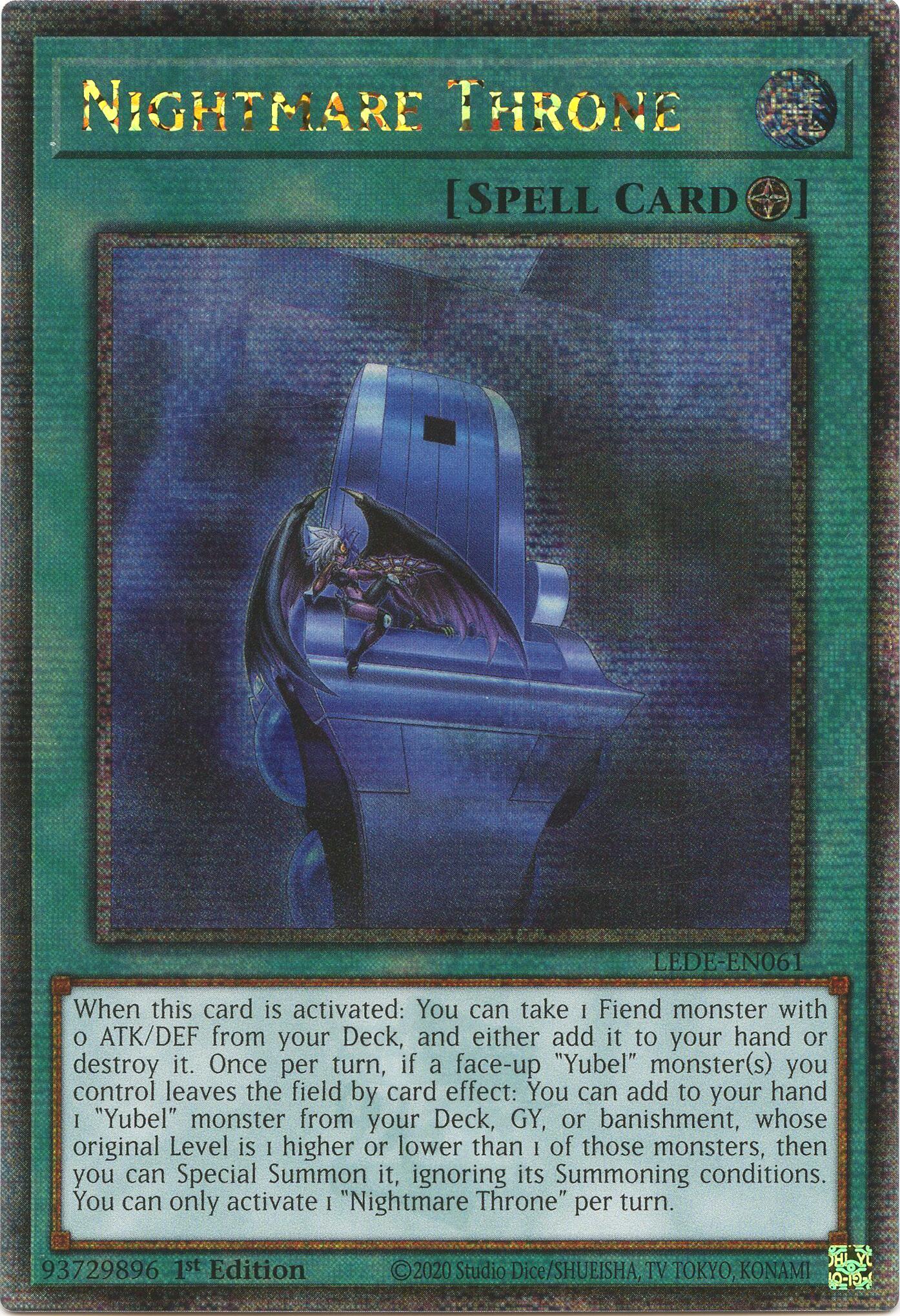 Nightmare Throne (Quarter Century Secret Rare) [LEDE-EN061] Quarter Century Secret Rare | Exor Games Summserside