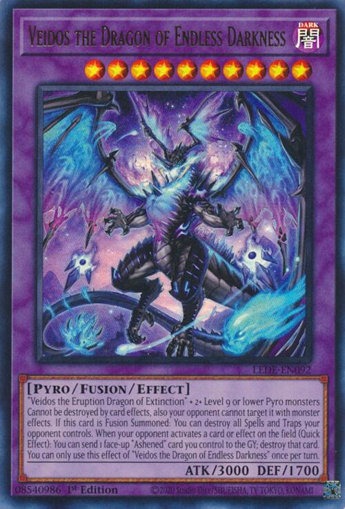 Veidos the Dragon of Endless Darkness [LEDE-EN092] Ultra Rare | Exor Games Summserside