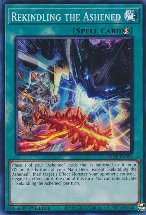 Rekindling the Ashened [LEDE-EN094] Super Rare | Exor Games Summserside