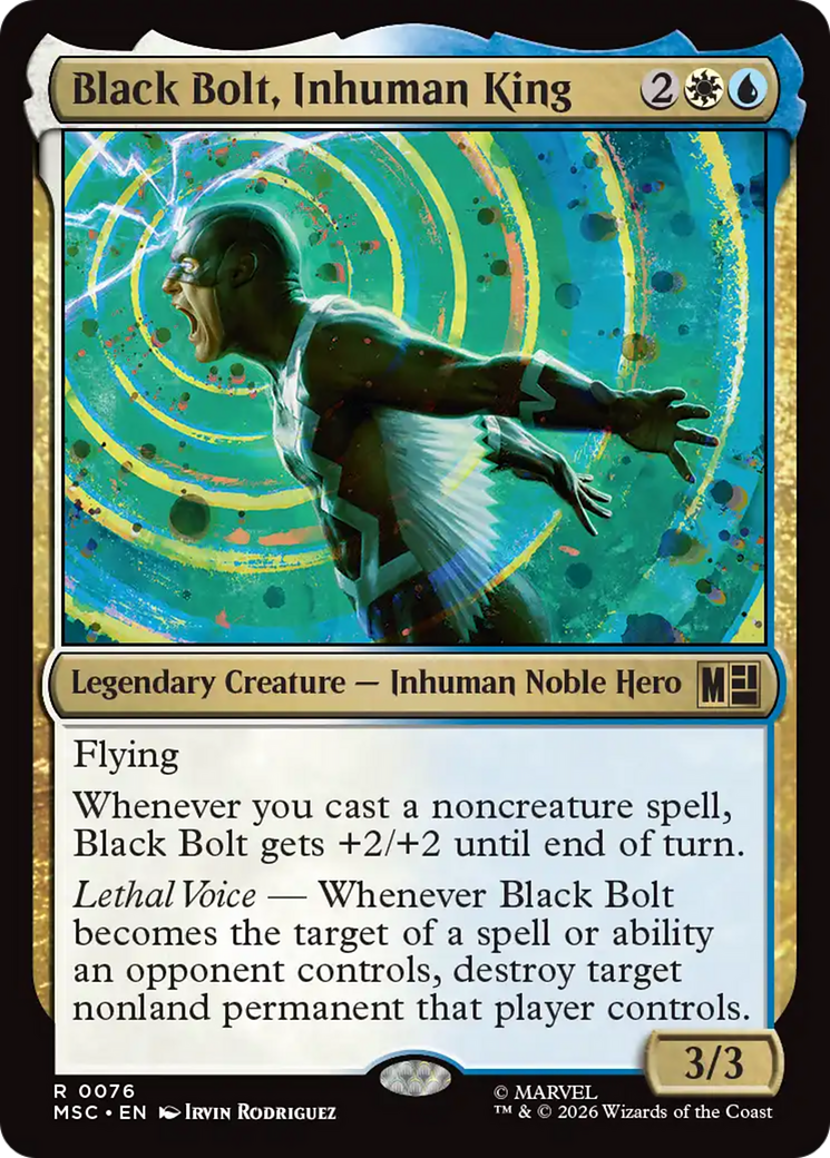 Black Bolt, Inhuman King (Surge Foil) [Marvel Super Heroes Commander] | Exor Games Summserside