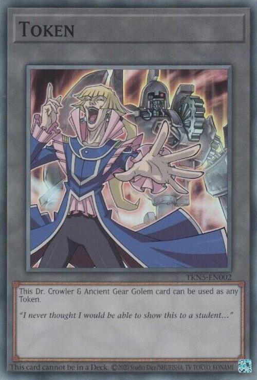 Token: Dr. Crowler and Ancient Gear Golem [TKN5-EN002] Super Rare | Exor Games Summserside