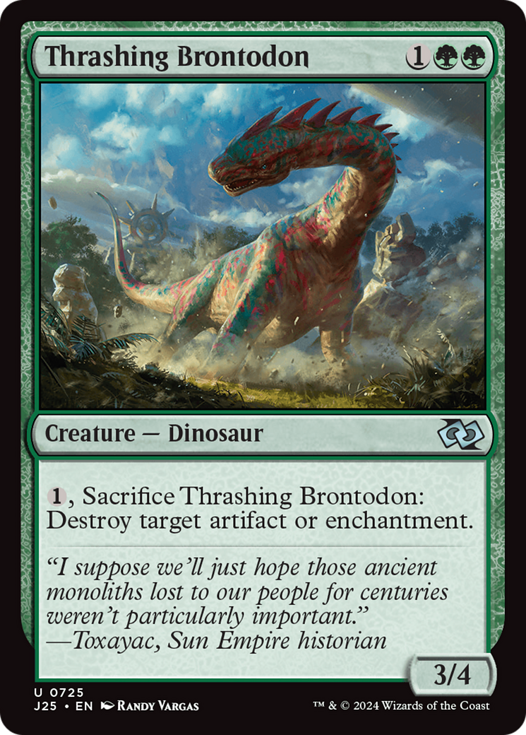 Thrashing Brontodon [Foundations Jumpstart] | Exor Games Summserside