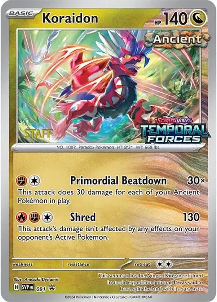 Koraidon (091) (Stamped) (Staff) [Scarlet & Violet: Black Star Promos] | Exor Games Summserside