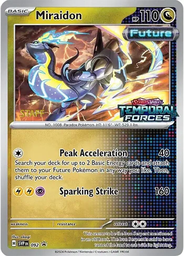 Miraidon (092) (Stamped) (Staff) [Scarlet & Violet: Black Star Promos] | Exor Games Summserside