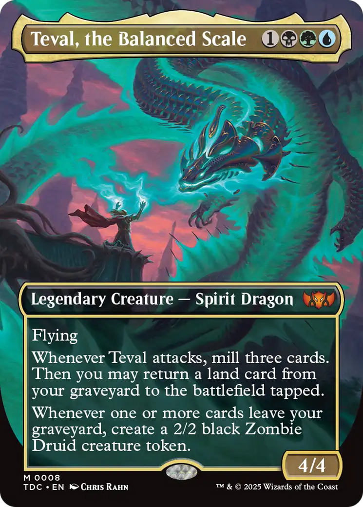 Teval, the Balanced Scale (Borderless) [Tarkir: Dragonstorm Commander] | Exor Games Summserside