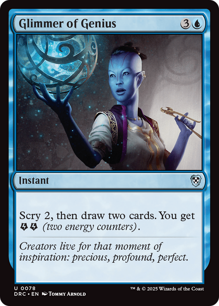 Glimmer of Genius [Aetherdrift Commander] | Exor Games Summserside