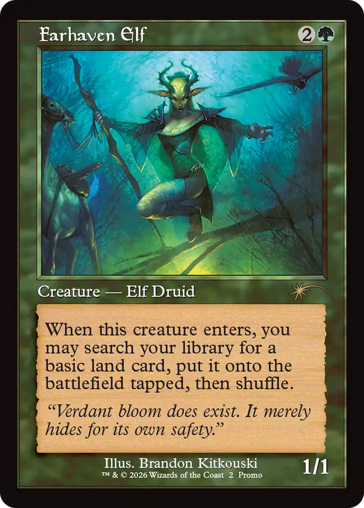 Farhaven Elf (Retro Frame) [Wizards Play Network 2026] | Exor Games Summserside