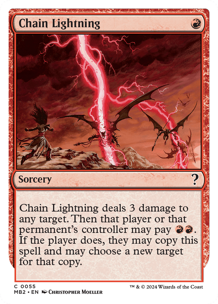 Chain Lightning (White Border) [Mystery Booster 2] | Exor Games Summserside